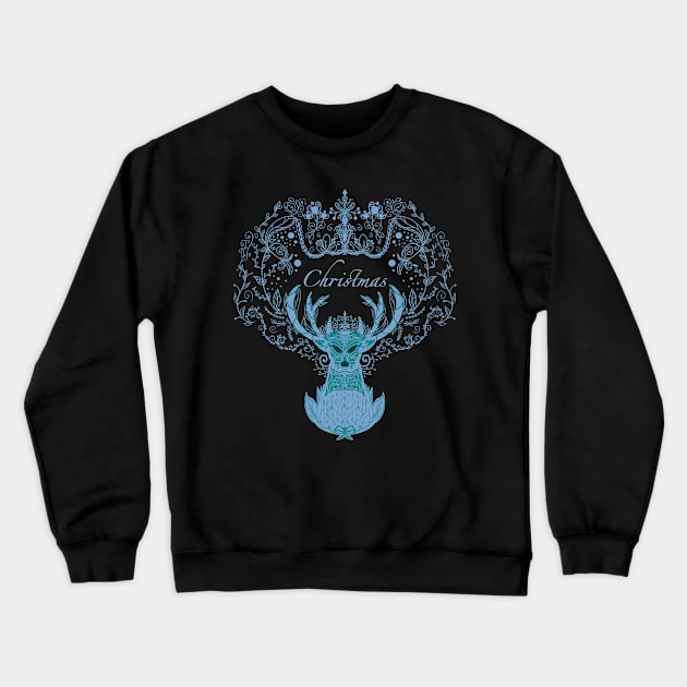 Winter deer gift Crewneck Sweatshirt by Xatutik-Art